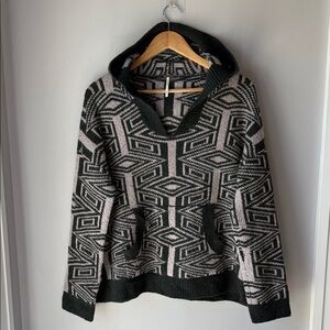 Free People Boho Poncho Six Degrees Hooded Sweater